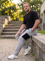 Men Plus Size Fulcrum Grey Solid Trackpants