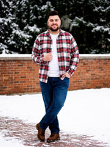 Men Plus Size Benze Multi Check Shirts