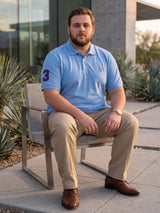 Men Plus Size Aura-Sky Polo Men Tshirt