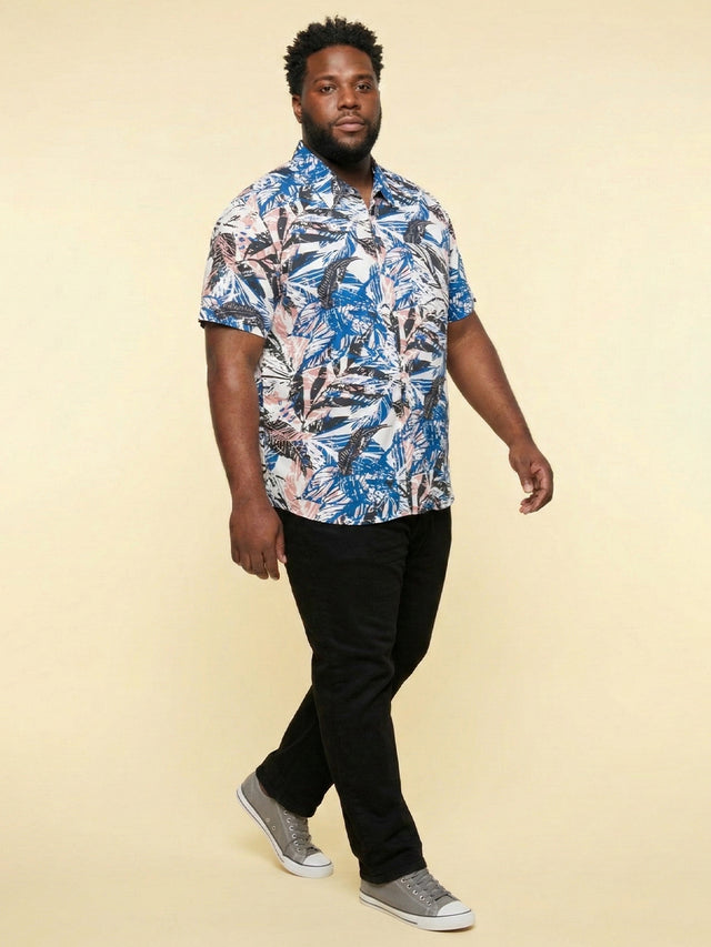 Men Plus Size Caspian Multicolor Printed Casual Shirt