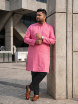 Men Plus Size Ullas-PI Solid Kurta