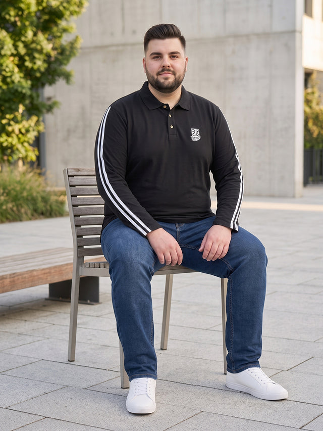 Men Plus Size Crewyard Solid Polo Tshirt