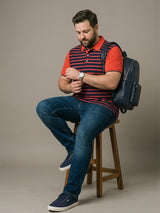 Men Plus Size Vynce Multi Striped Polo