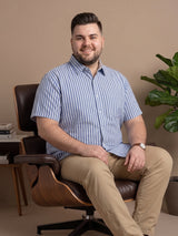 Men Plus Size Raptor Multicolor Striped Casual Shirt