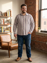 Men Plus Size Strivano Multi Striped Shirts