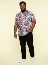 Men Plus Size Featherboat Multicolor Printed Casual Shirt