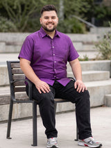 Men Plus Size Dura-V Solid Shirt