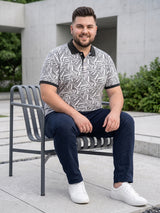 Men Plus Size Geoza Multi Printed Polo Tshirt
