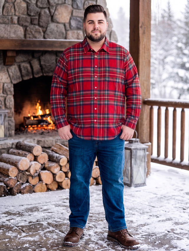 Men Plus Size Monroe Multi Check Shirts Shirts