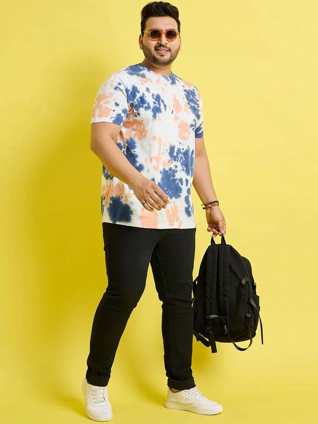 Men Plus Size Index Printed Round Neck Tshirt - bigbanana