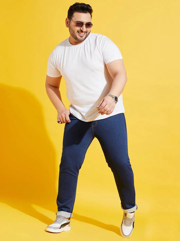 Men Plus Size Inertia Solid Jeans