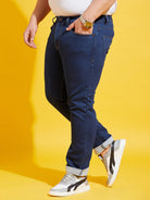 Men Plus Size Inertia Solid Jeans - bigbanana