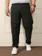 Men Plus Size Inlet Solid Trackpant - bigbanana