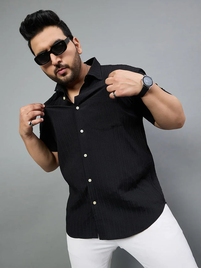 Men Plus Size Isco Solid Shirt - bigbanana