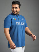 Men Plus Size Italy Printed Polo Tshirt - bigbanana