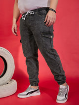 Men Plus Size Jackal Washed Jeans - bigbanana