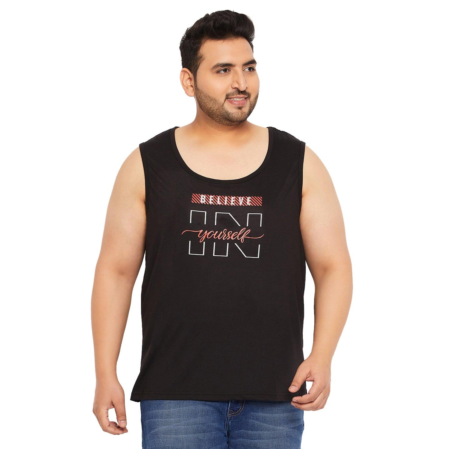 Men Plus Size Jupiter Printed Innerwear Vest - bigbanana