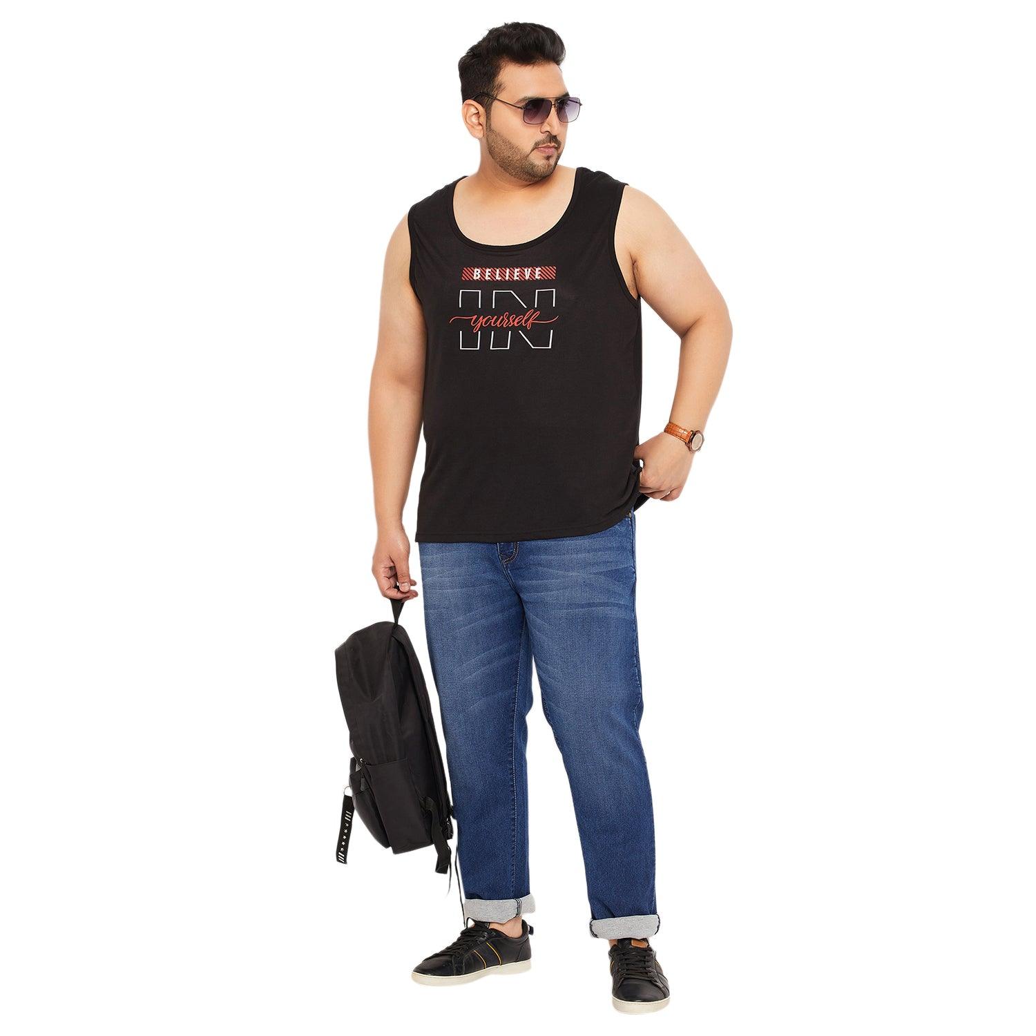 Men Plus Size Jupiter Printed Innerwear Vest - bigbanana