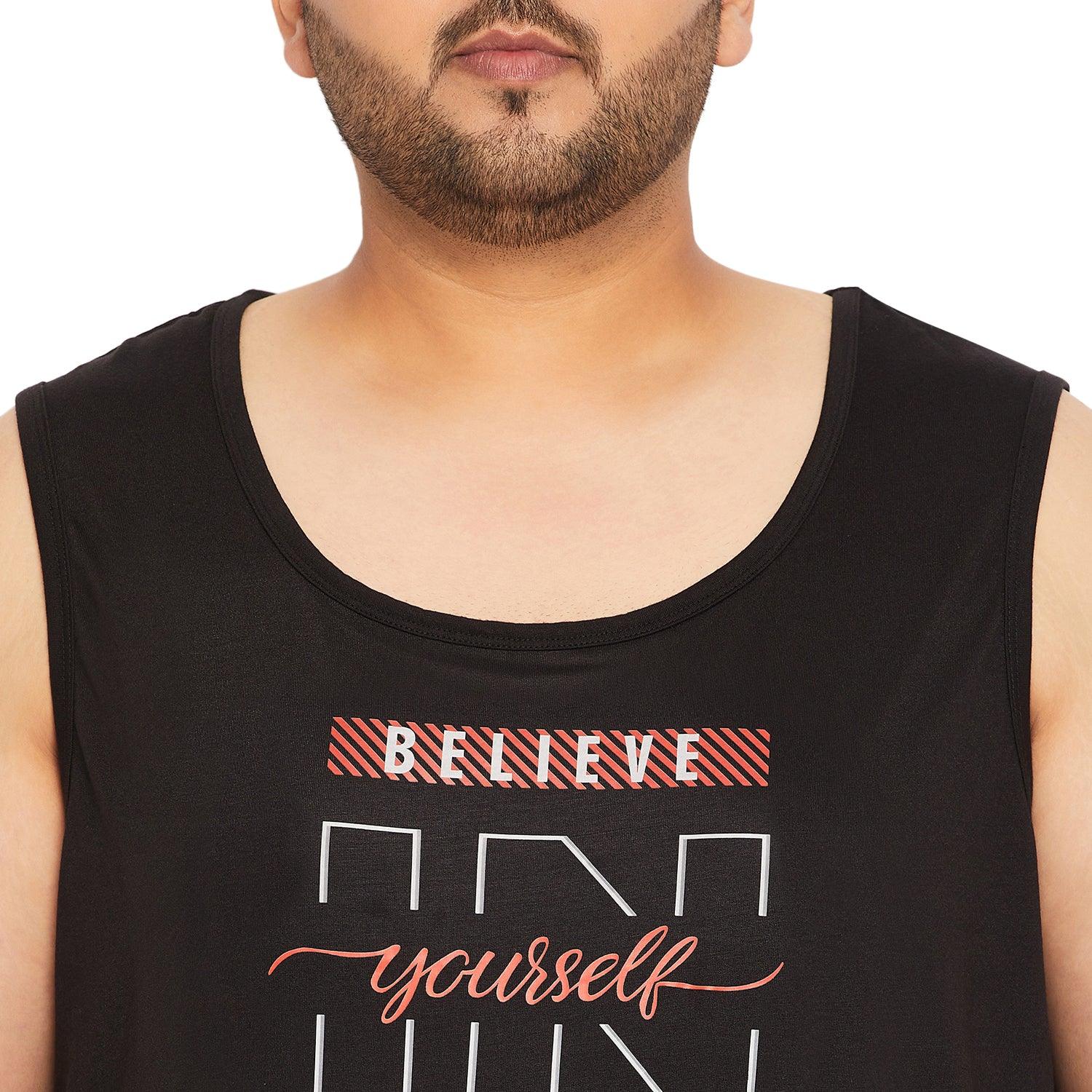 Men Plus Size Jupiter Printed Innerwear Vest - bigbanana