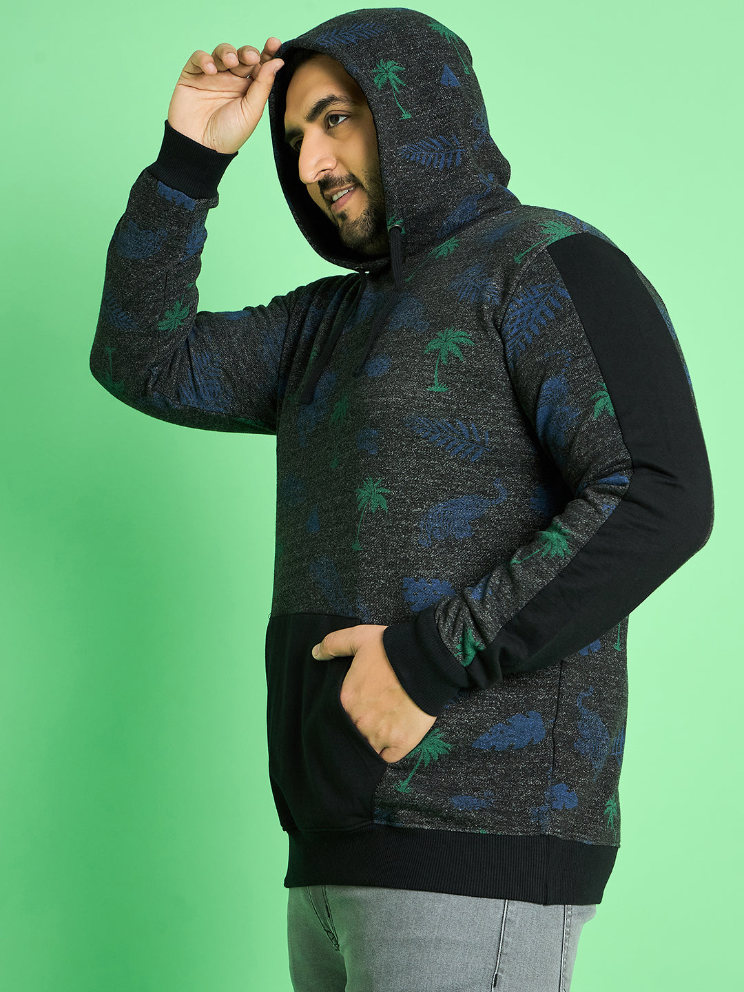 Men Plus Size Jursinci Printed Sweatshirts - bigbanana