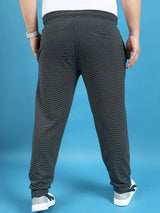 Men Plus Size Kadam Black Printed Trackpant