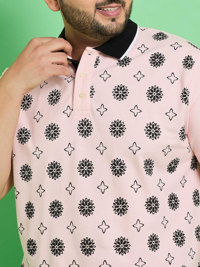 Men Plus Size Kanifing Printed Polo Tshirt - bigbanana