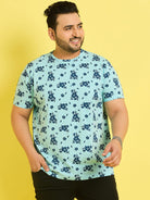 Men Plus Size Kansas Printed Round Neck Tshirt - bigbanana