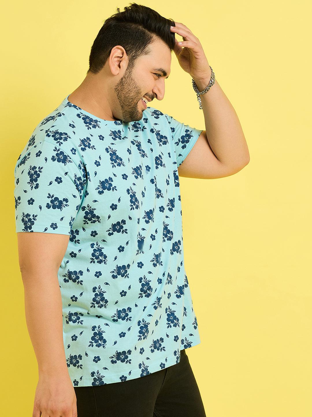 Men Plus Size Kansas Printed Round Neck Tshirt - bigbanana