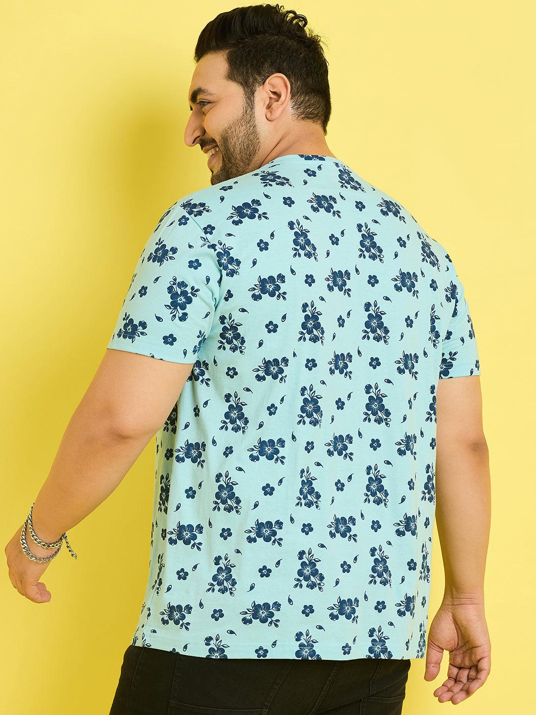 Men Plus Size Kansas Printed Round Neck Tshirt - bigbanana