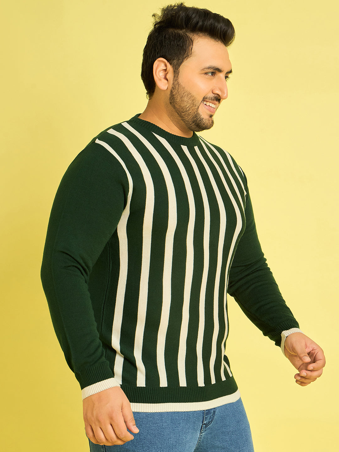 Men Plus Size Karumba Striped Sweater - bigbanana