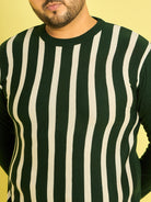 Men Plus Size Karumba Striped Sweater - bigbanana