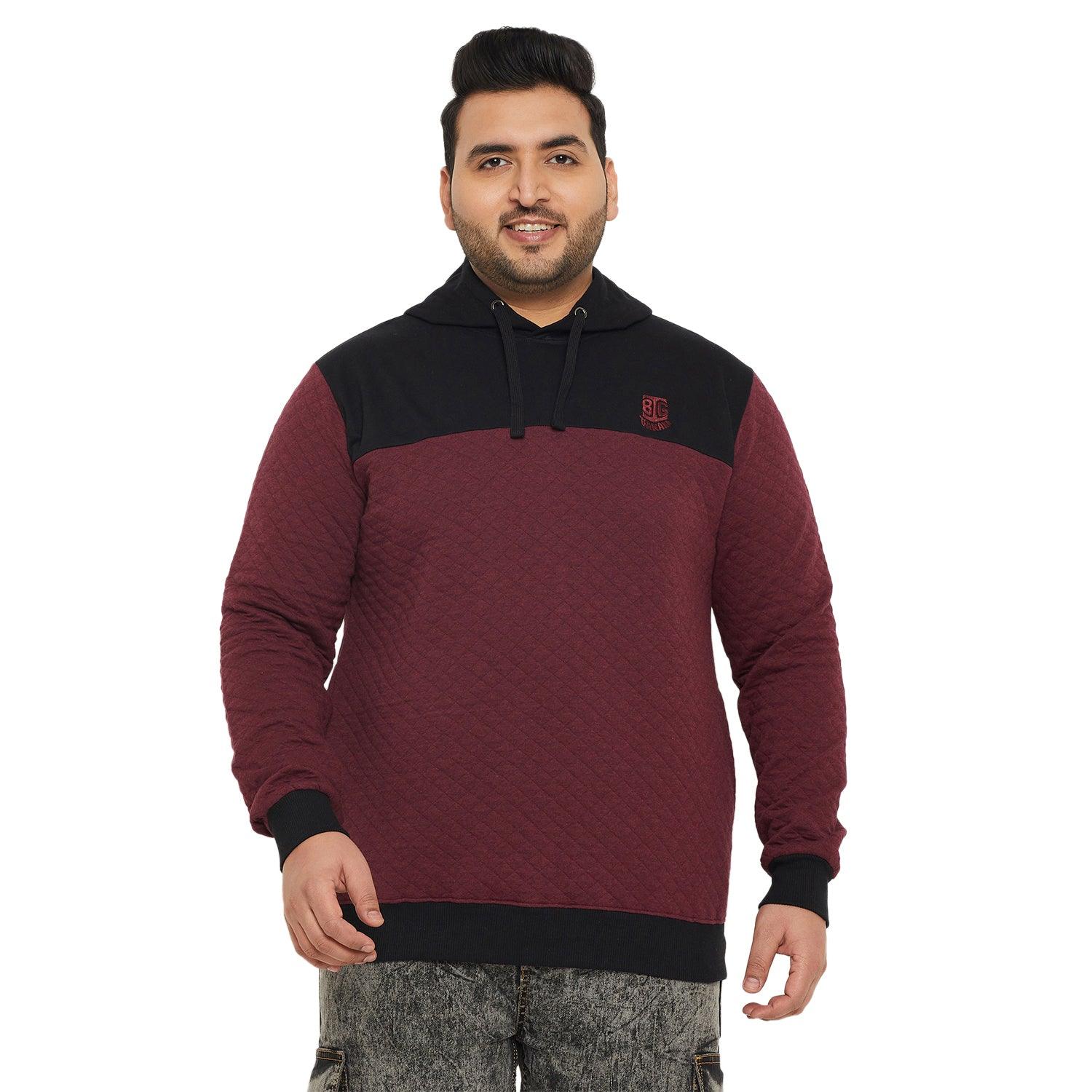 Men Plus Size Kimso Colorblock Sweatshirt - bigbanana