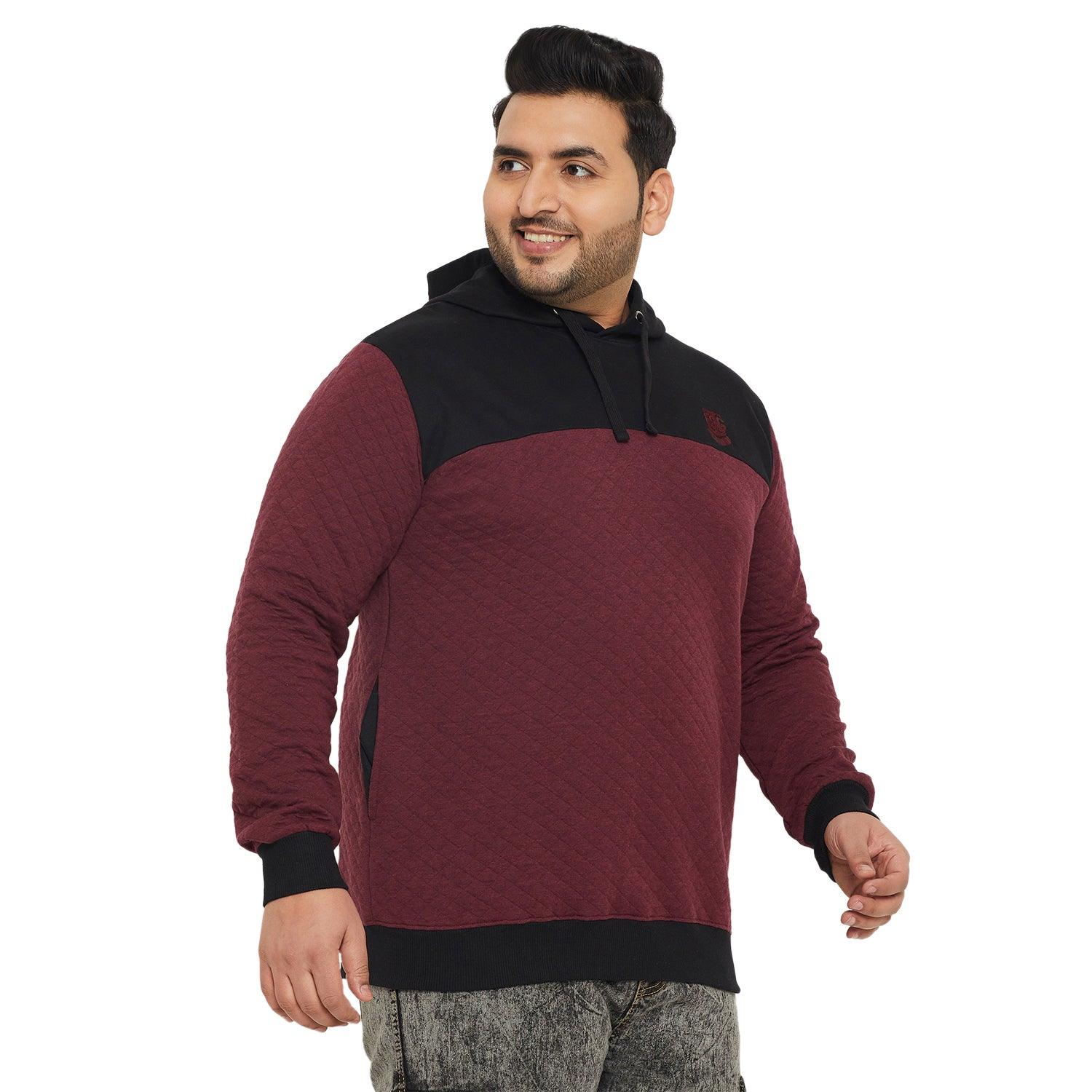 Men Plus Size Kimso Colorblock Sweatshirt - bigbanana