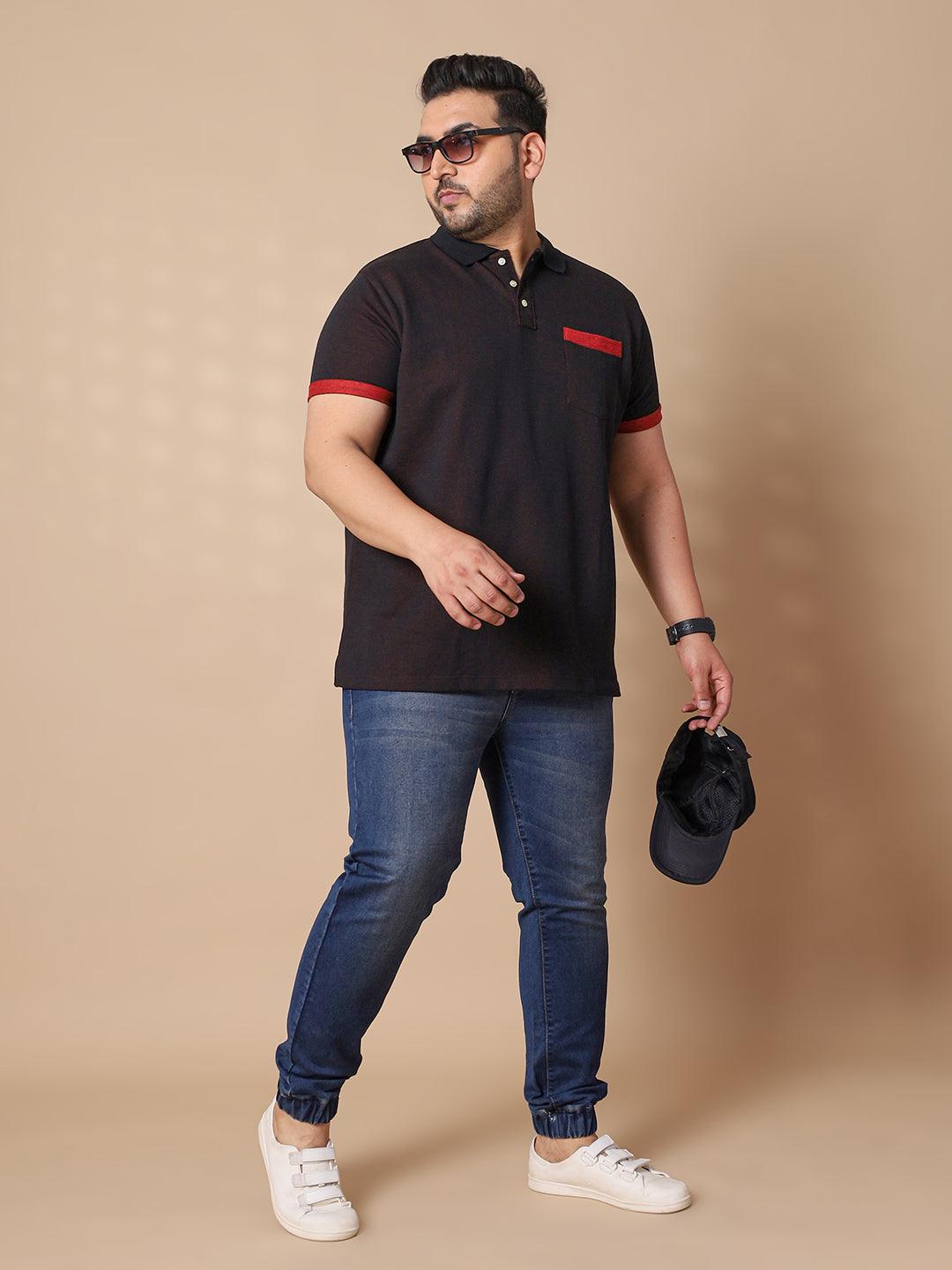 Men Plus Size Kimtro Solid Polo Tshirt - bigbanana