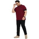 Men Plus Size Kol Solid Polo Tshirt - bigbanana