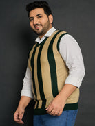 Men Plus Size Komenda Striped Sweater - bigbanana