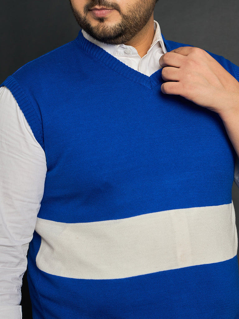 Men Plus Size Konce Colourblocked Sweater - bigbanana