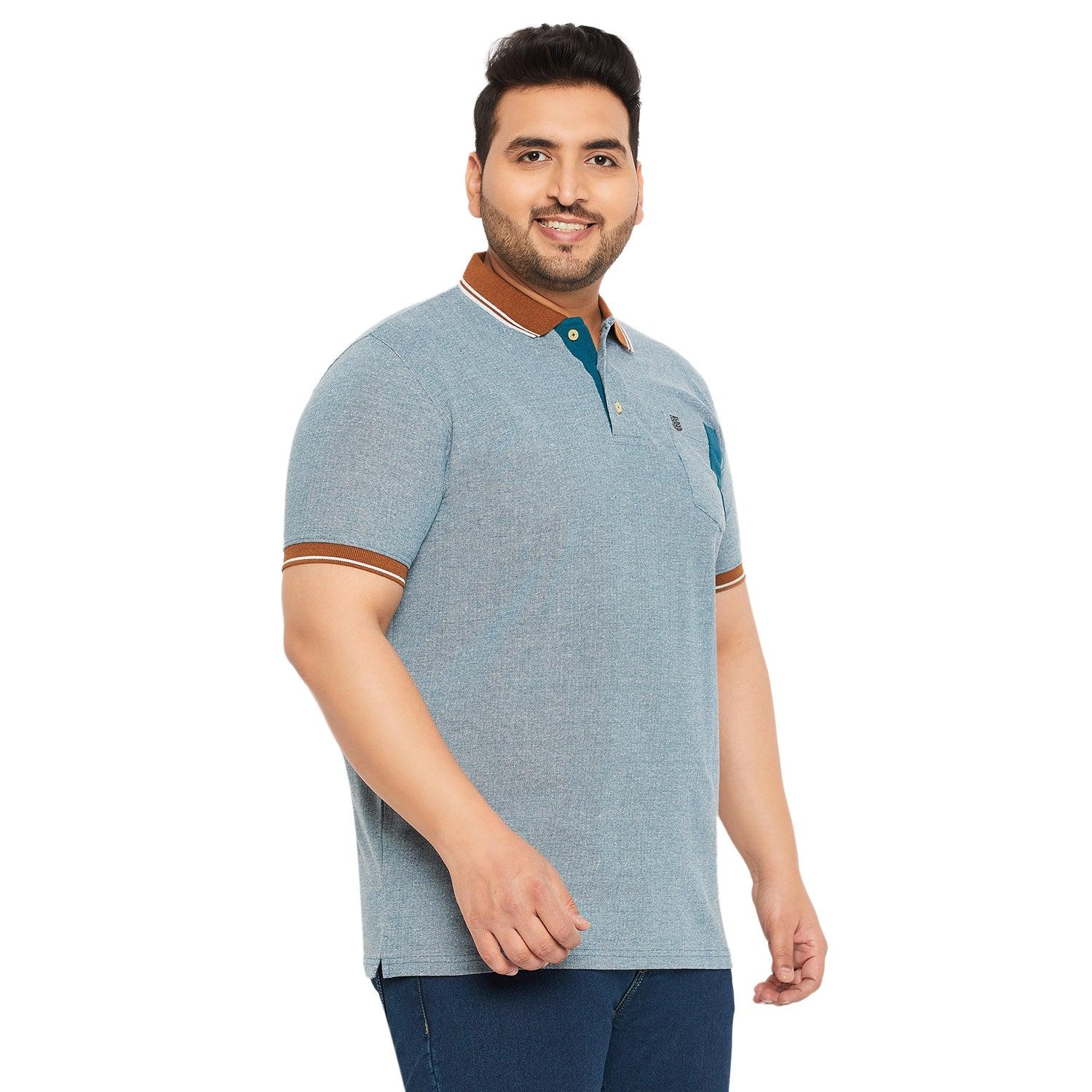 Men Plus Size Koriyo Solid Polo Tshirt - bigbanana