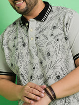 Men Plus Size Kvivik Printed Polo Tshirt - bigbanana