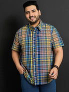 Men Plus Size Lamgo Check Shirt - bigbanana