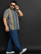 Men Plus Size Lamgo Check Shirt - bigbanana