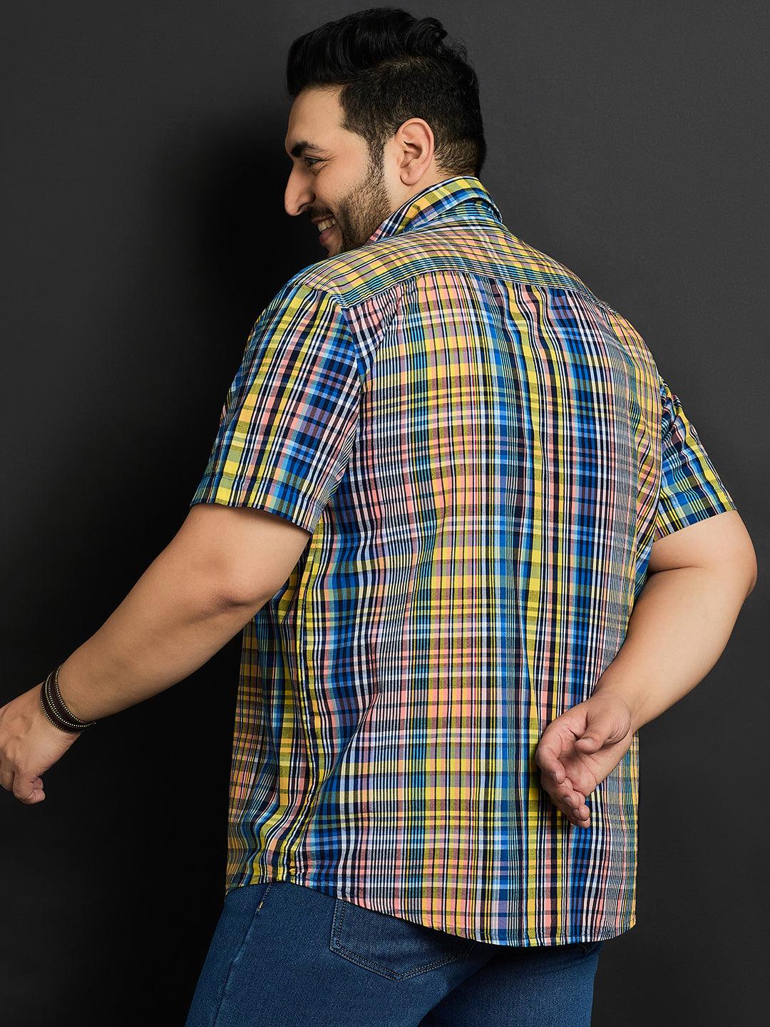 Men Plus Size Lamgo Check Shirt - bigbanana