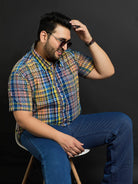 Men Plus Size Lamgo Check Shirt - bigbanana