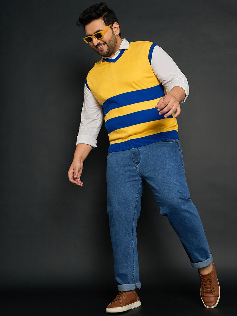 Men Plus Size Laverton Striped Sweater - bigbanana