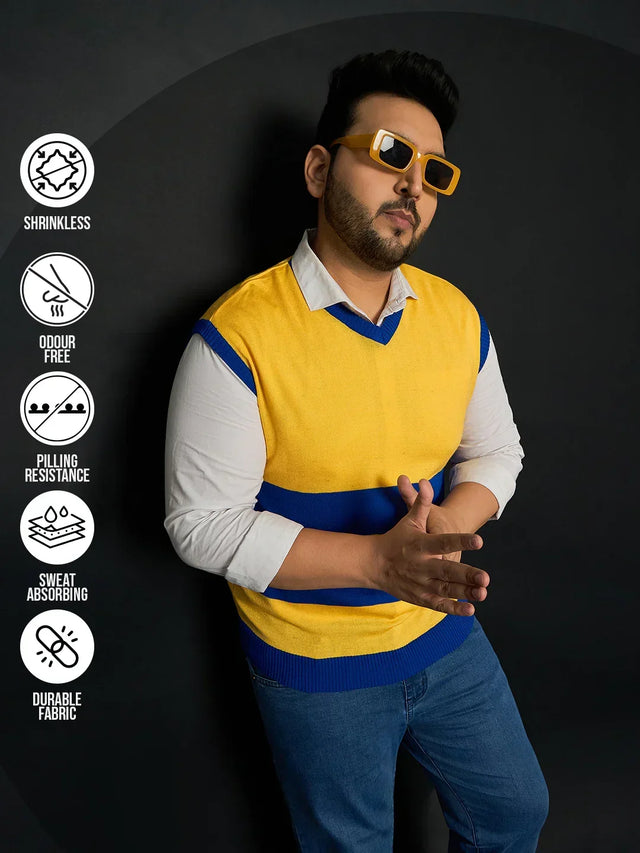 Men Plus Size Laverton Striped Sweater - bigbanana
