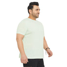 Men Plus Size Leeson Solid Round Neck Tshirt - bigbanana