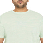 Men Plus Size Leeson Solid Round Neck Tshirt - bigbanana