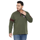 Men Plus Size Levitt Solid Henley Tshirt - bigbanana