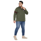 Men Plus Size Levitt Solid Henley Tshirt - bigbanana