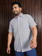 Men Plus Size Lima Striped Shirt - bigbanana